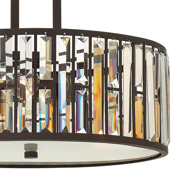 Gemma 21" Three Lights Small Drum, Vintage Bronze