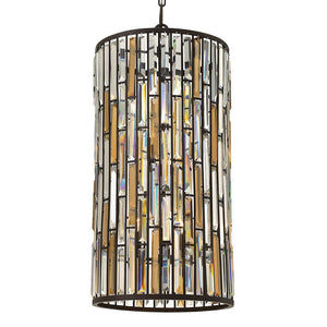 Gemma 16" Six Lights Large Two Tier Drum, Vintage Bronze