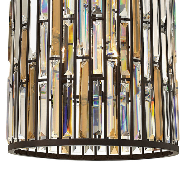 Gemma 16" Six Lights Large Two Tier Drum, Vintage Bronze