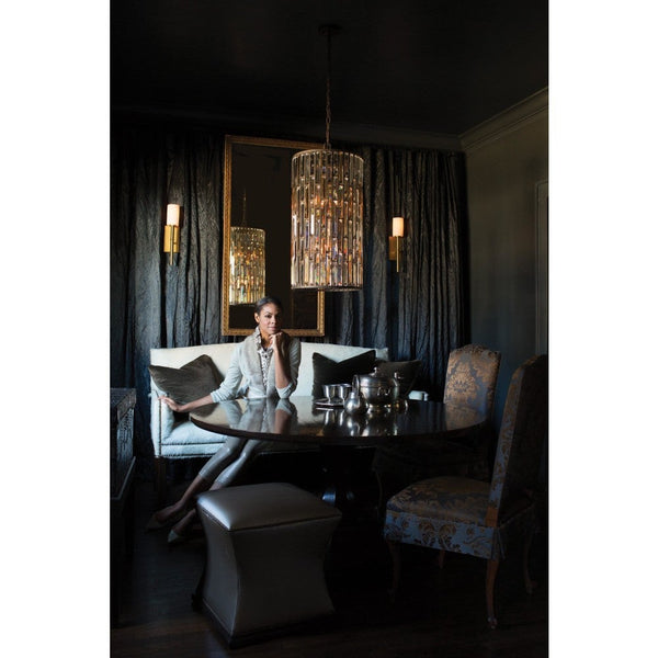 Gemma 16" Six Lights Large Two Tier Drum, Vintage Bronze