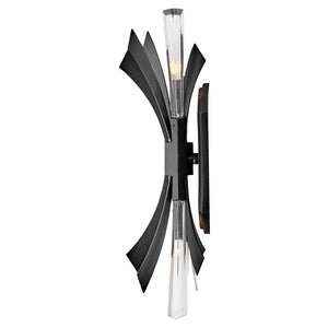 Vida 9" Two Lights Medium Sconce, Brushed Graphite