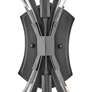 Vida 9" Two Lights Medium Sconce, Brushed Graphite