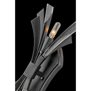 Vida 9" Two Lights Medium Sconce, Brushed Graphite