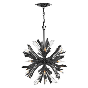 Vida 22" Thirteen Lights Small Orb Chandelier, Brushed Graphite