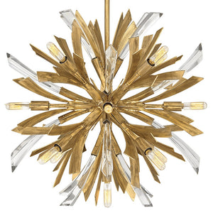Vida 22" Thirteen Lights Small Orb Chandelier, Burnished Gold