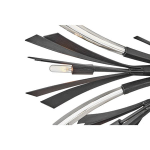 Vida 36" Thirteen Lights Small Orb Chandelier, Brushed Graphite