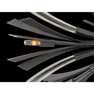 Vida 36" Thirteen Lights Small Orb Chandelier, Brushed Graphite