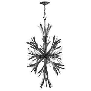 Vida 24" Nineteen Lights Medium Orb Chandelier, Brushed Graphite