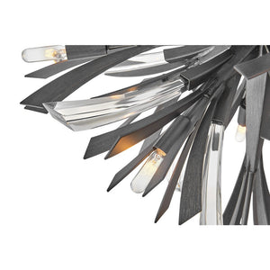 Vida 24" Nineteen Lights Medium Orb Chandelier, Brushed Graphite