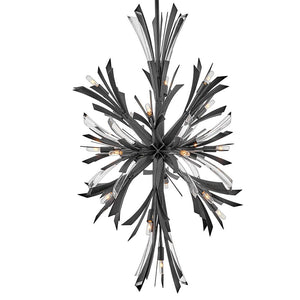 Vida 24" Nineteen Lights Medium Orb Chandelier, Brushed Graphite