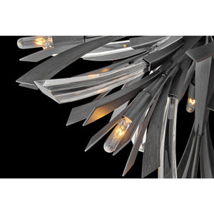 Vida 24" Nineteen Lights Medium Orb Chandelier, Brushed Graphite