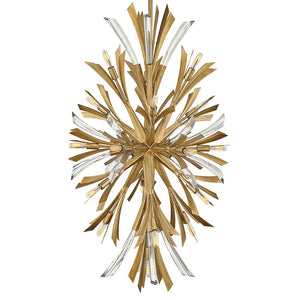 Vida 24" Nineteen Lights Medium Orb Chandelier, Burnished Gold