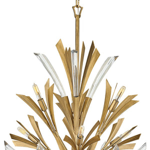 Vida 24" Nineteen Lights Medium Orb Chandelier, Burnished Gold