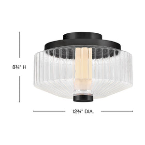 Veleta 13" Small LED Flush Mount, Black