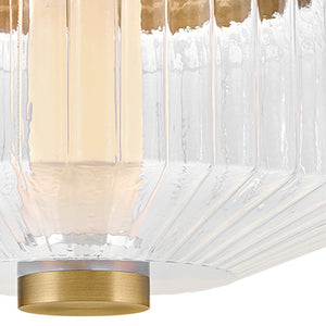 Veleta 13" Small LED Flush Mount, Lacquered Brass