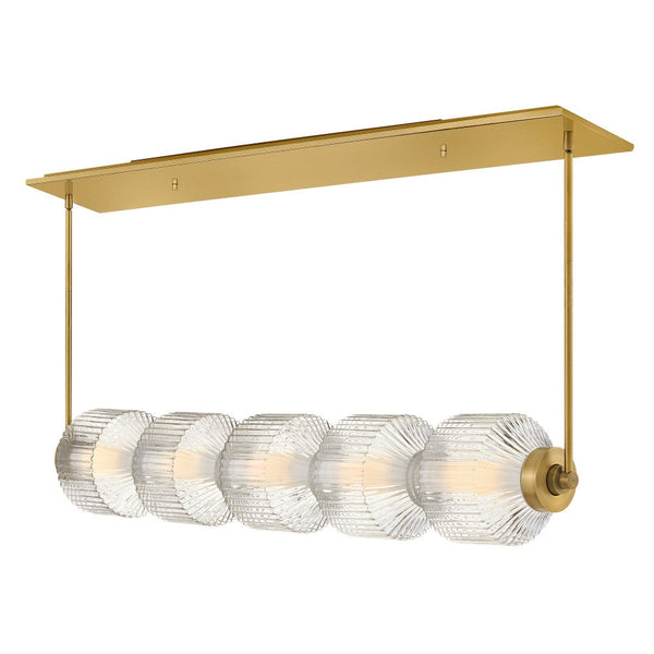 Veleta 49" Five Lights Medium LED Linear, Lacquered Brass
