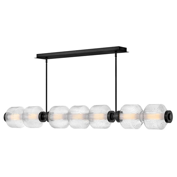 Veleta 69" Seven Lights Large LED Linear, Black