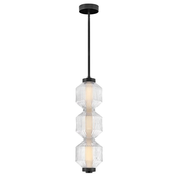 Veleta 8" Small LED Convertible Pendant, Black