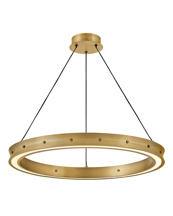 Althea 26" Medium Chandelier, Lacquered Brass