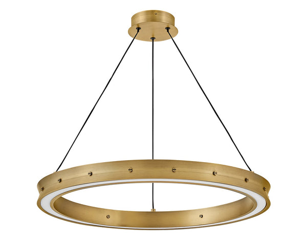 Althea 26" Medium Chandelier, Lacquered Brass