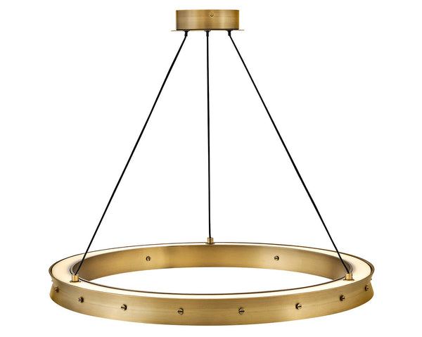 Althea 26" Medium Chandelier, Lacquered Brass