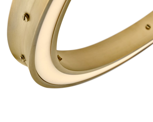 Althea 26" Medium Chandelier, Lacquered Brass