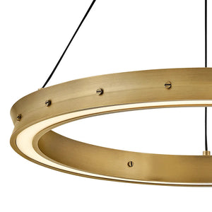 Althea 26" Medium Chandelier, Lacquered Brass