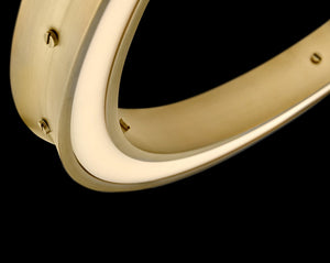 Althea 26" Medium Chandelier, Lacquered Brass