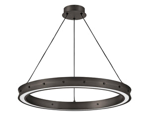 Althea 26" Medium Chandelier, Satin Black