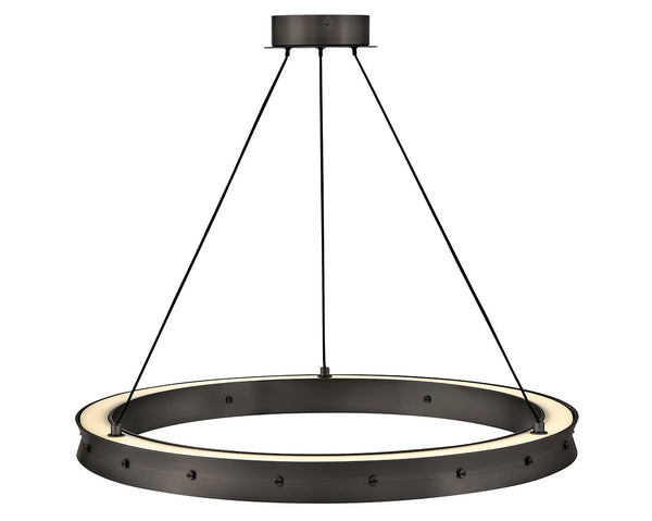 Althea 26" Medium Chandelier, Satin Black