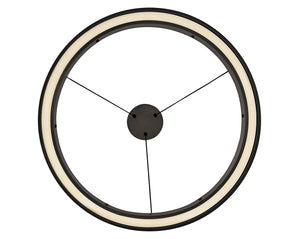 Althea 26" Medium Chandelier, Satin Black