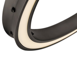 Althea 26" Medium Chandelier, Satin Black