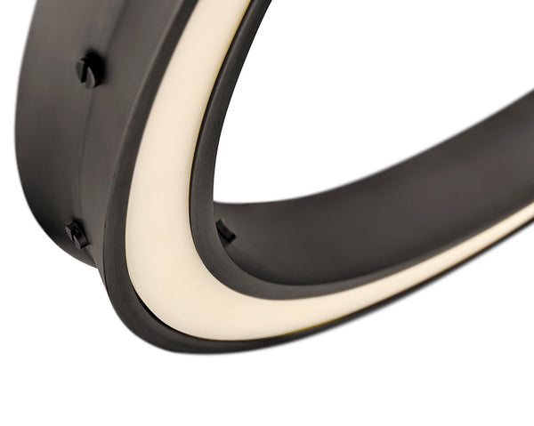 Althea 26" Medium Chandelier, Satin Black