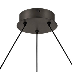 Althea 26" Medium Chandelier, Satin Black
