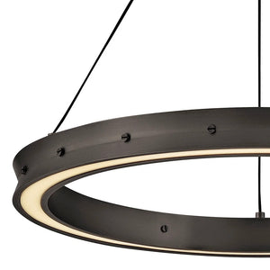 Althea 26" Medium Chandelier, Satin Black