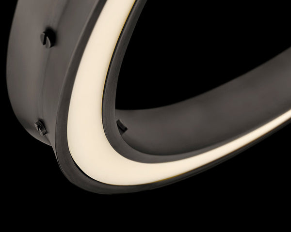 Althea 26" Medium Chandelier, Satin Black