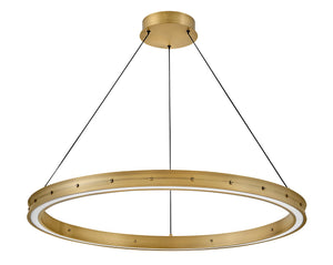 Althea 38" Large Chandelier, Lacquered Brass