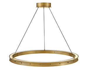Althea 38" Large Chandelier, Lacquered Brass