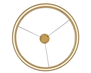 Althea 38" Large Chandelier, Lacquered Brass