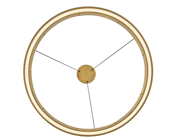 Althea 38" Large Chandelier, Lacquered Brass