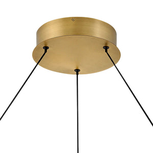Althea 38" Large Chandelier, Lacquered Brass