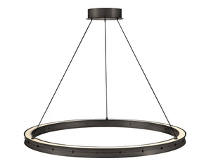 Althea 38" Large Chandelier, Satin Black