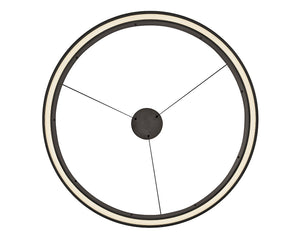 Althea 38" Large Chandelier, Satin Black