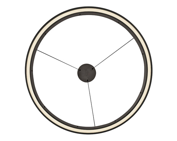 Althea 38" Large Chandelier, Satin Black