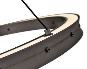 Althea 38" Large Chandelier, Satin Black