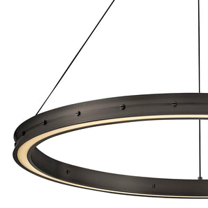 Althea 38" Large Chandelier, Satin Black