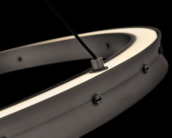 Althea 38" Large Chandelier, Satin Black