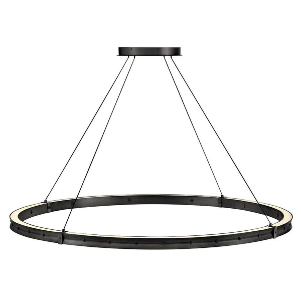 Althea 53" Extra Large Chandelier, Satin Black