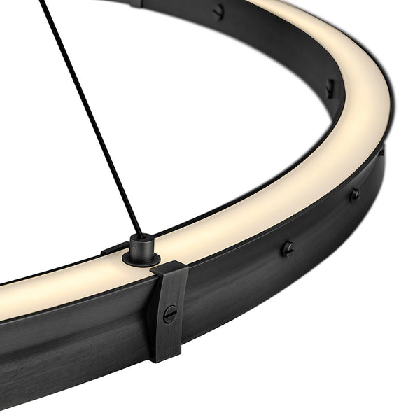 Althea 53" Extra Large Chandelier, Satin Black