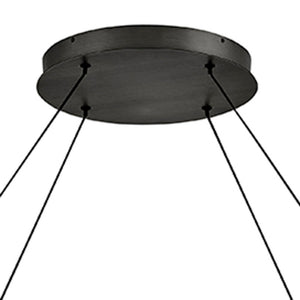 Althea 53" Extra Large Chandelier, Satin Black